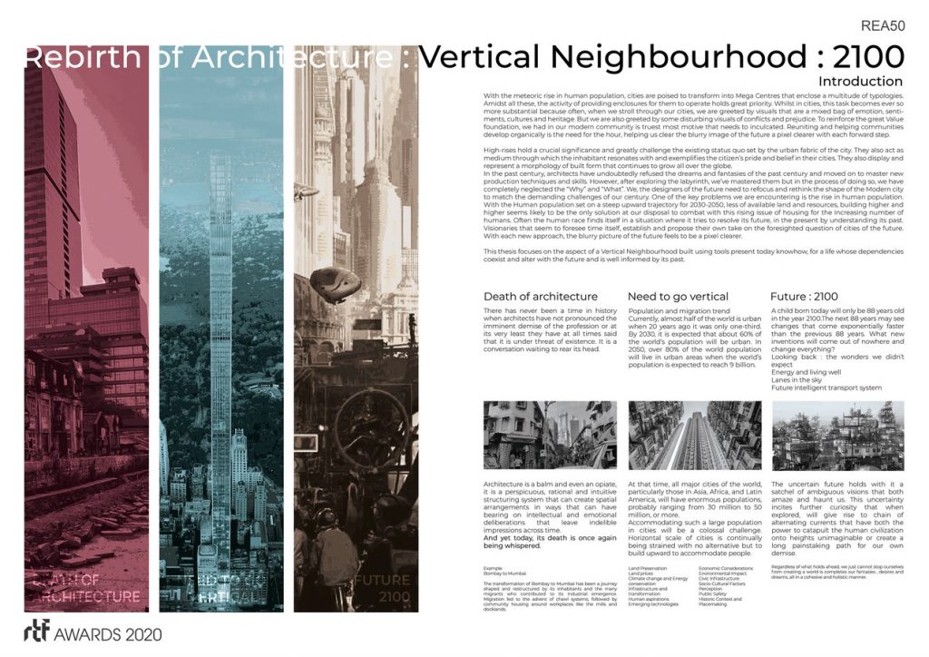 Rebirth of Architecture : Vertical neighbourhood : 2100 | Bhairumal - Sheet2