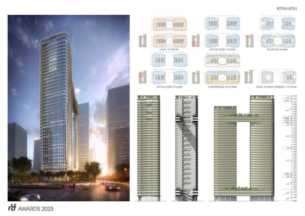 Golden Bridge Twin Towers | Adrian Smith + Gordon Gill Architecture ...